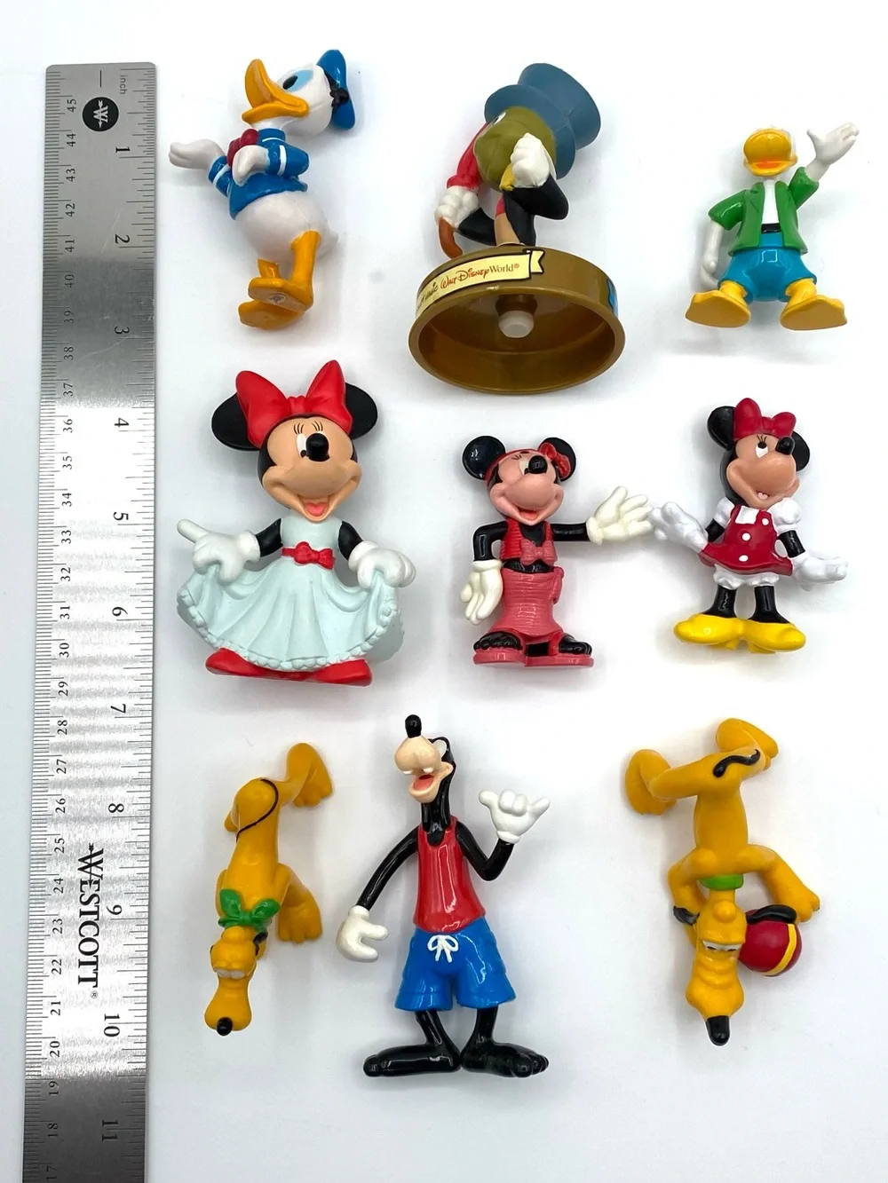 Disney World Minnie Pluto Goofy Donald Lot of 9 Figures PVC